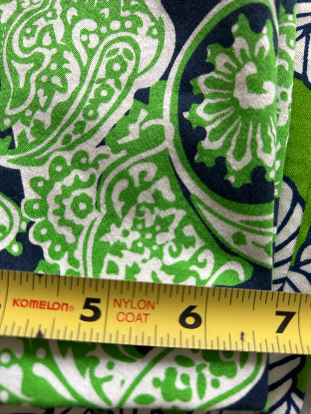 Gretchen Scott Designs Navy and Lime Green Paisley Pant - Picture 10 of 10